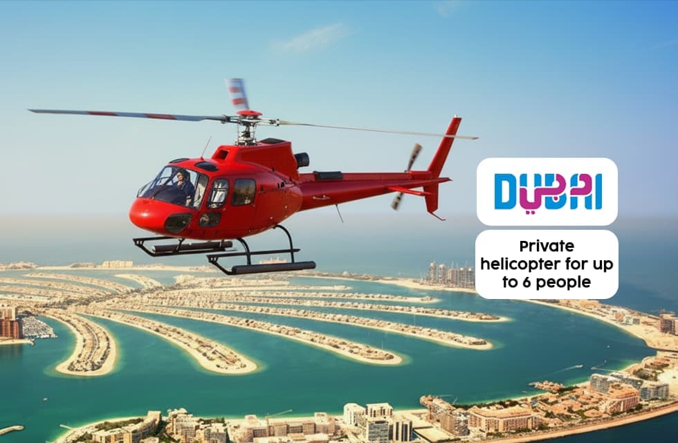Exhilarating 12-Minute Private Helicopter Tour for 6 Over Palm Jumeirah