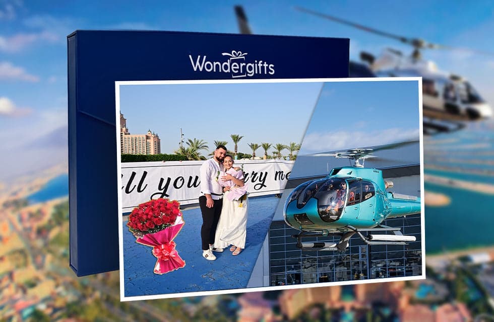 Romantic Proposal: 12-Minute Private Helicopter with Flowers for Two