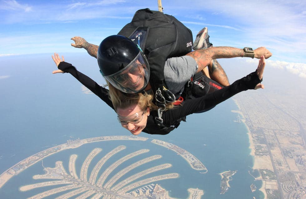 Skydiving Dubai Palm Jumeirah Gift Voucher with Free Photos & Video