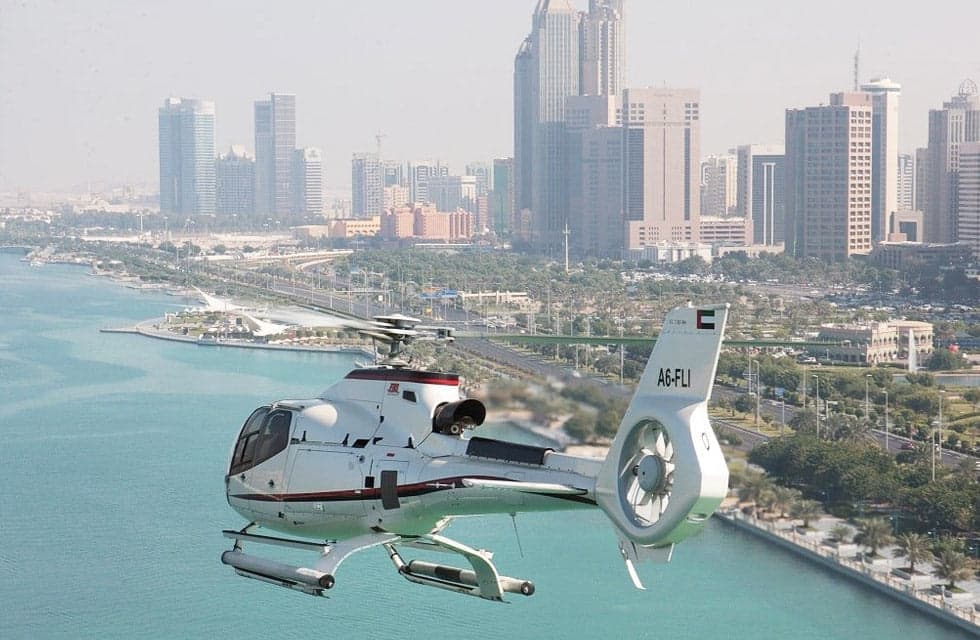 Thrilling Helicopter Flight Above Abu Dhabi Landmarks for One