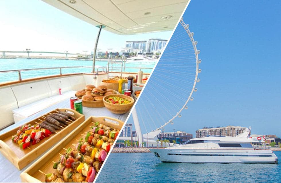 Half-Day Yacht Ride with BBQ, Slide & Swim for Two