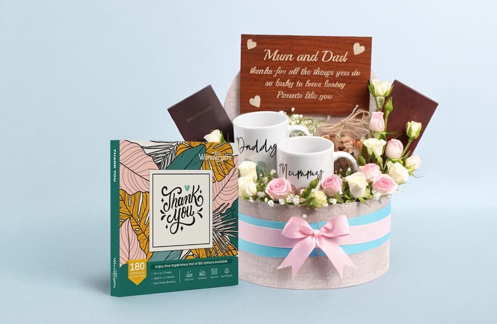 Thank You Gift Box with Elegant Gratitude Hamper: Choose From 180 Experiences