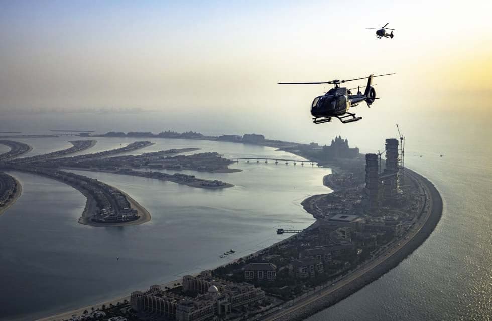 Adrenaline Pumping 17-Minute Private Helicopter Tour of Palm Dubai for Six