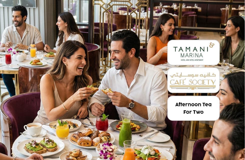 Afternoon Tea Experience for Two at Cafe Society Tamani Marina Hotel