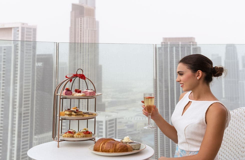 Emily in Paris Inspired Afternoon Tea with Burj Views at Malibu Sky Lounge for Two