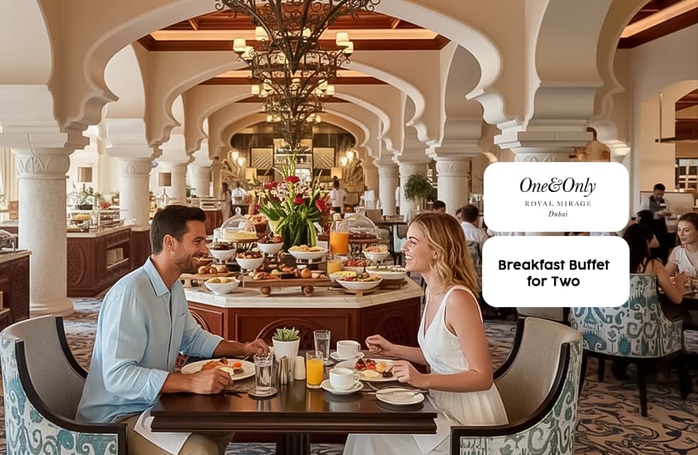 Gastronomic Breakfast Buffet for Two at Rotisserie, One&Only Royal Mirage Resort