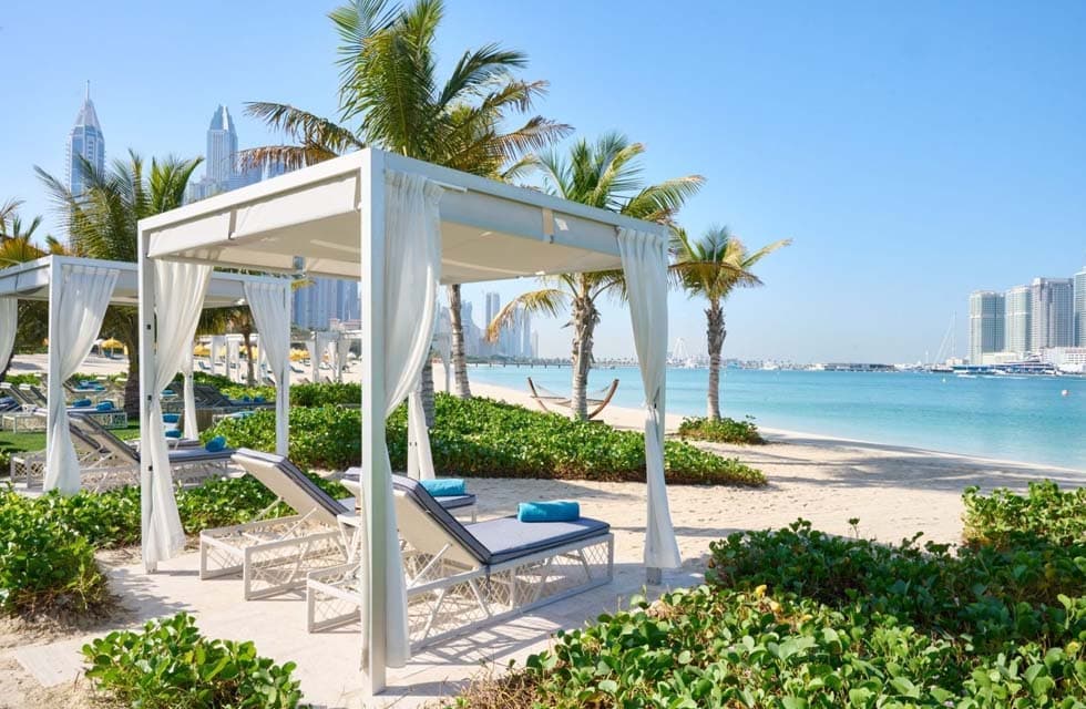 Luxury Cabana with Stunning Palm Views, Gourmet Lunch & House Bottle for Two