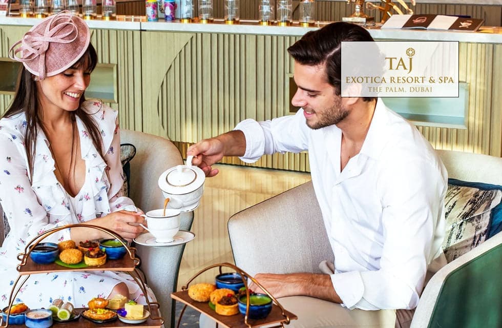 Mumbai Afternoon Tea for Two at Taj Exotica Resort & Spa, Palm Jumeirah