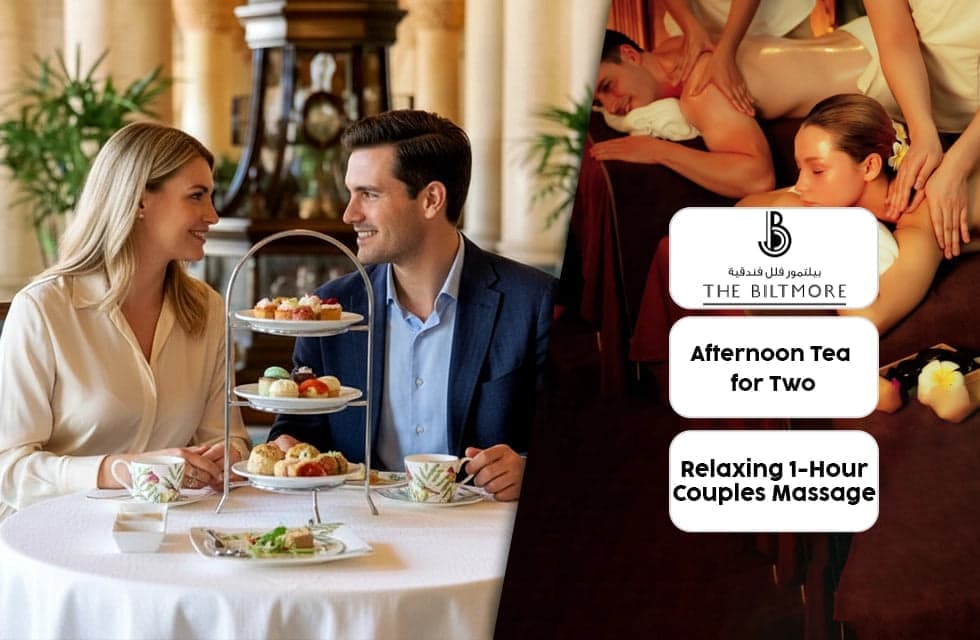 Relaxing 1-Hour Couples Massage with Elegant Afternoon Tea for Two at The Biltmore Hotel Villas