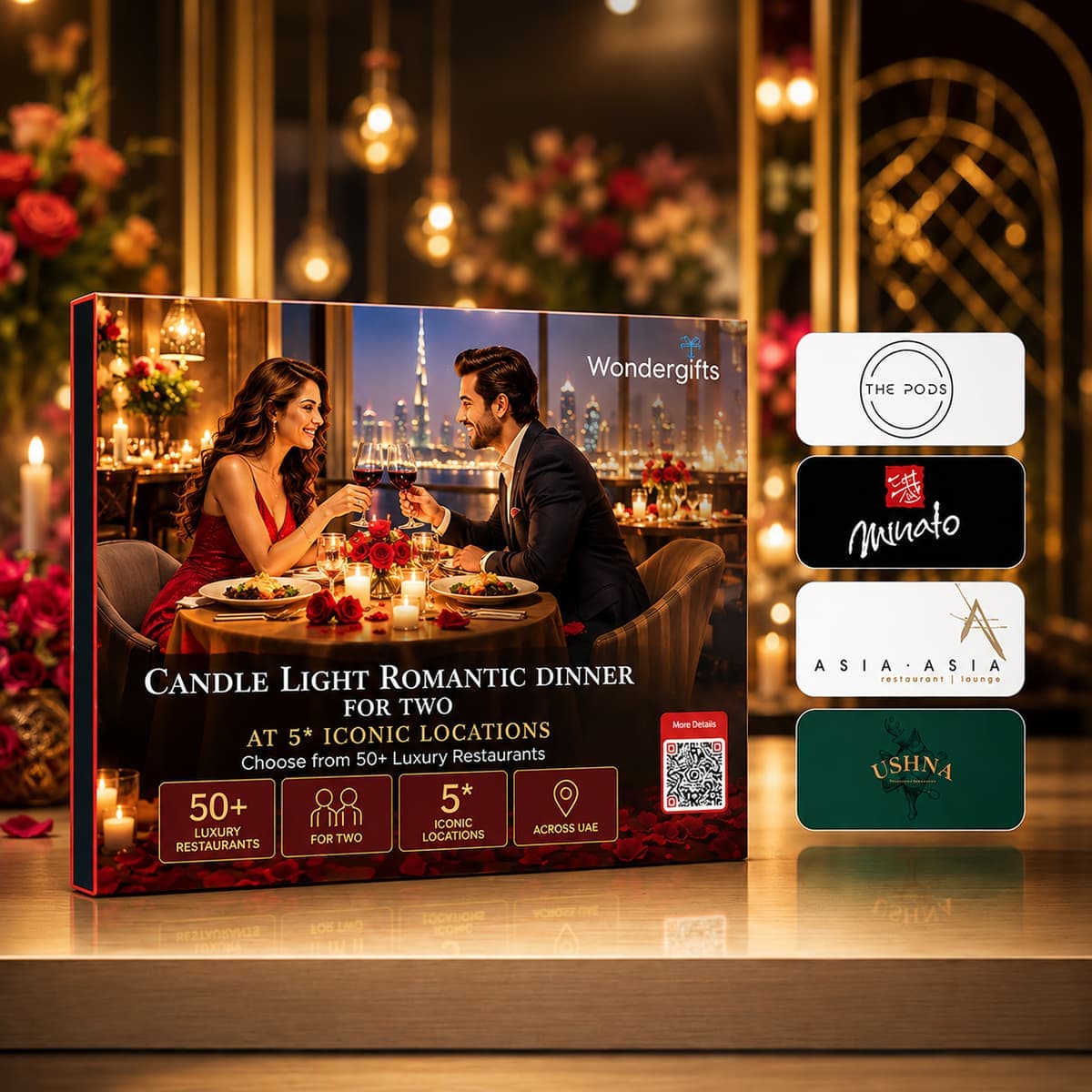 Candle Light Romantic Dinner for Two at 5* Iconic Locations - Including CÉ LA VI, The Pods & 50+ Luxury Restaurant