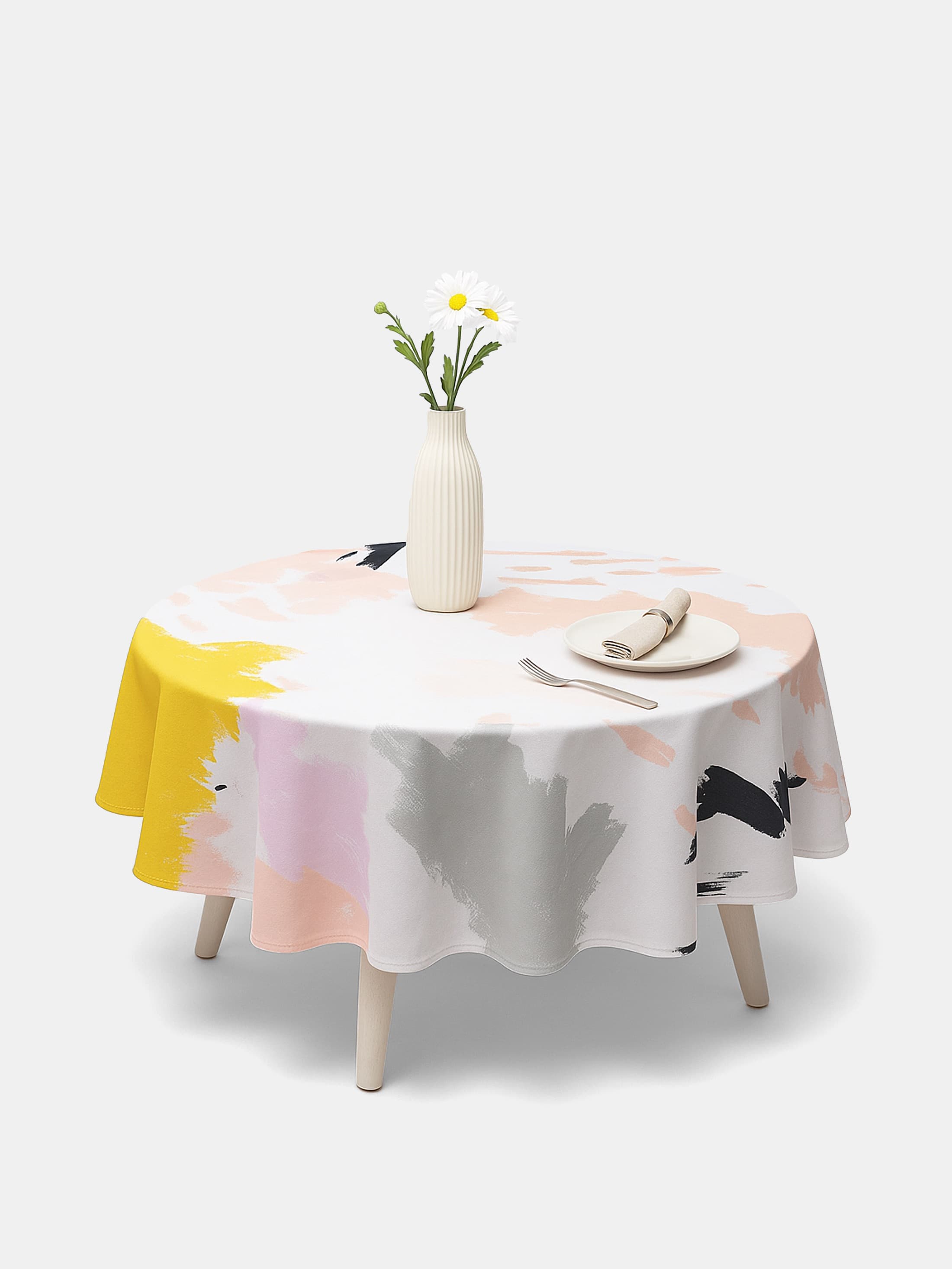 Painterly Round Tablecloth