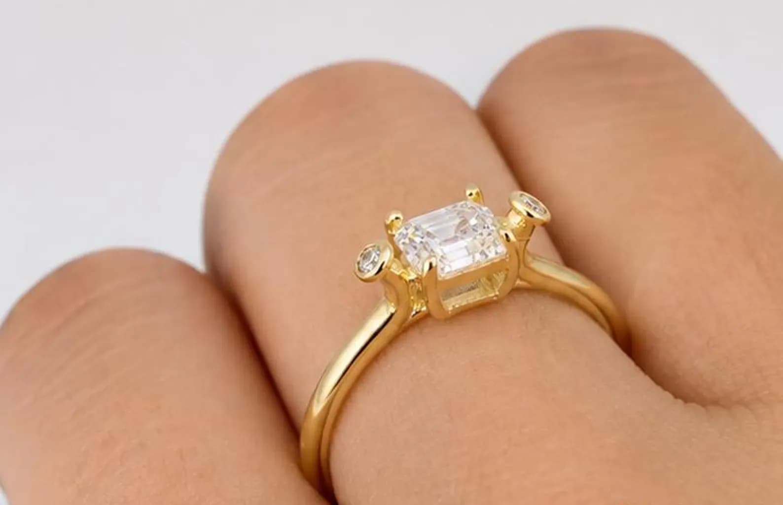 Emerald-Cut Solitaire Ring