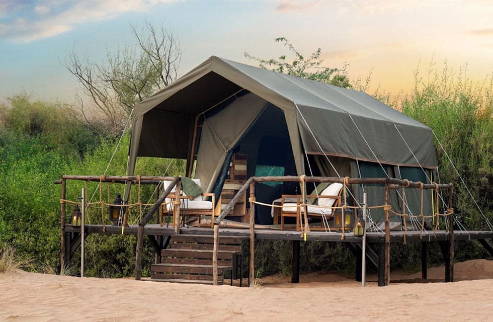 Desert Safari Stay in a Deluxe Tent with Meals and Transfer for Two