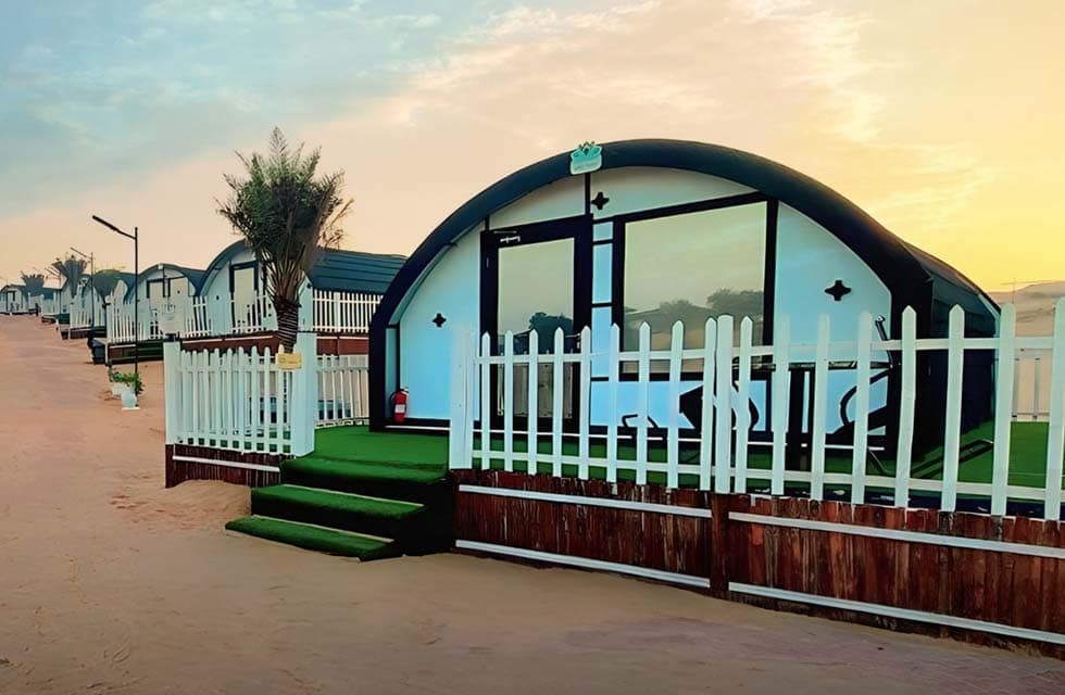 Luxurious Desert Camping in Platinum Pod with Breakfast & Dinner for Two