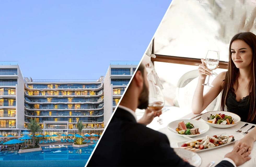 One Night Stay with Breakfast & Dinner for Two in Dubai