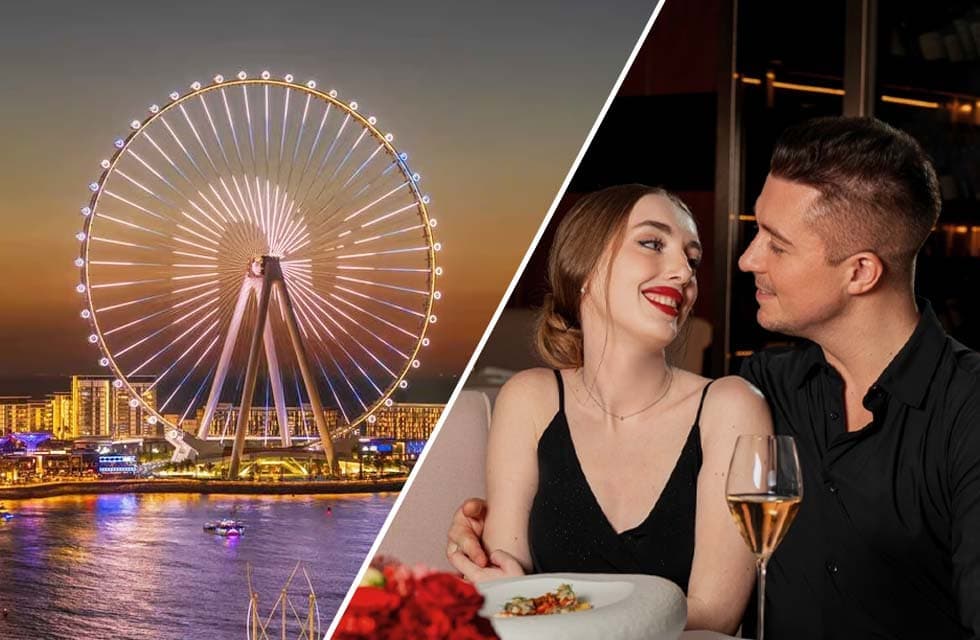 Ain Dubai Tickets and Luxurious Italian Dining Experience at Alici with Stunning Bluewater Views for Two