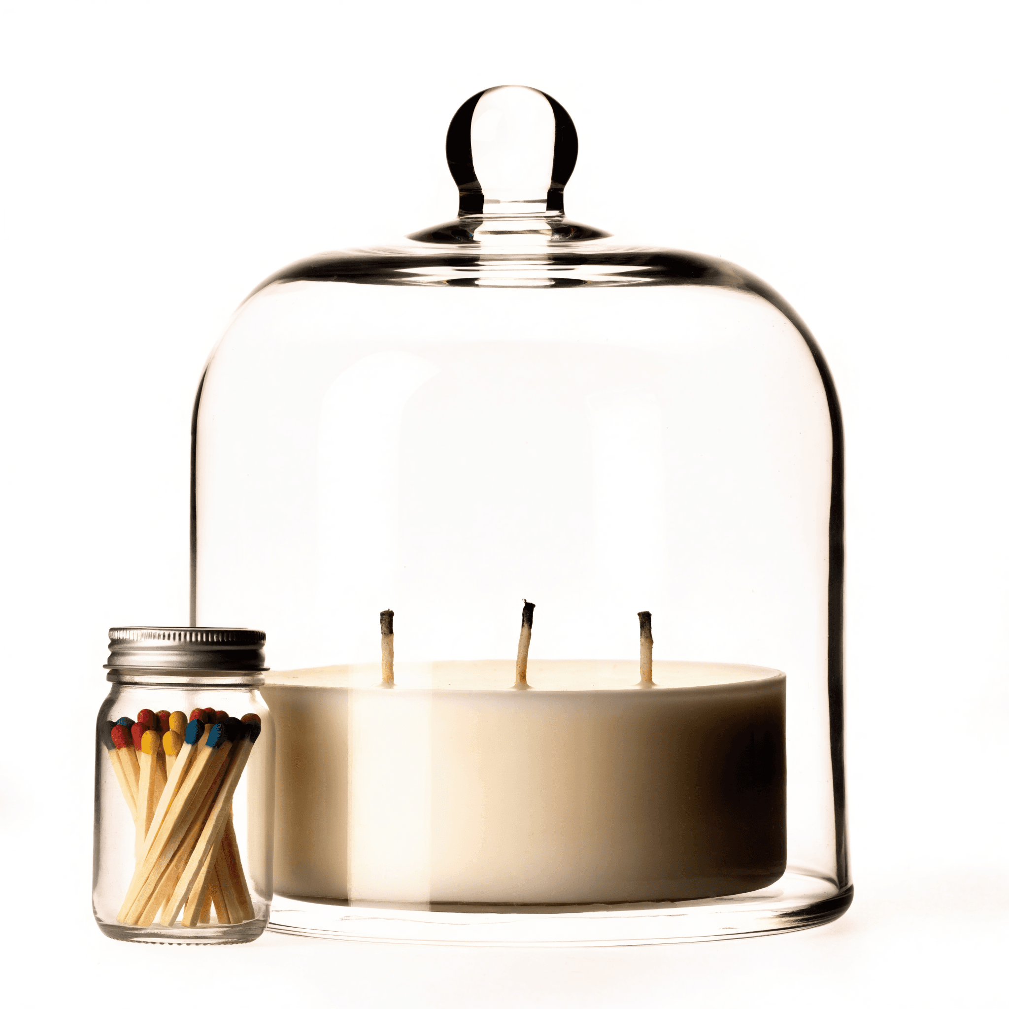 Candle & Match Cloche Set