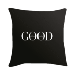 Good vibes only black pillow