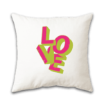 Love white pillow design