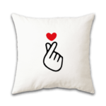 Love hand white pillow