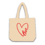 Love heart tote bag