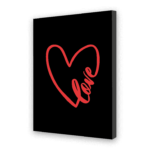 Love heart black frame