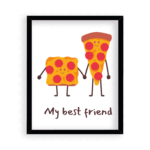 My best friend pizza white design