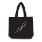 Valentines day hand design tote bag