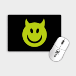 Devil smiley mouse pad